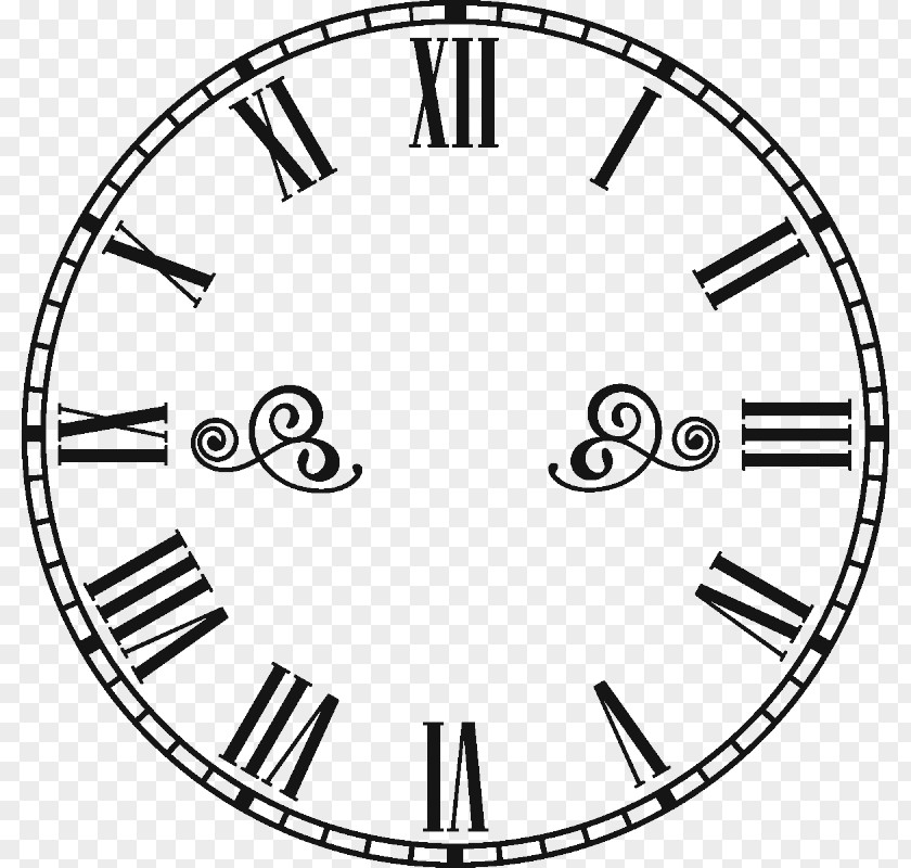 Clock Face Roman Numerals PNG