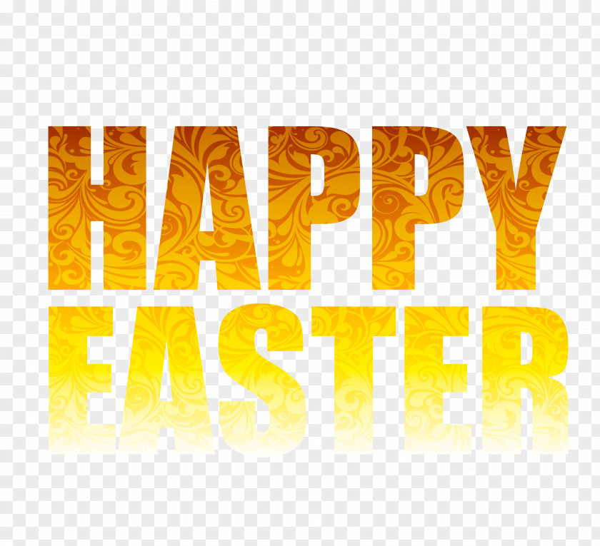 Golden Easter Fine Art Word English PNG