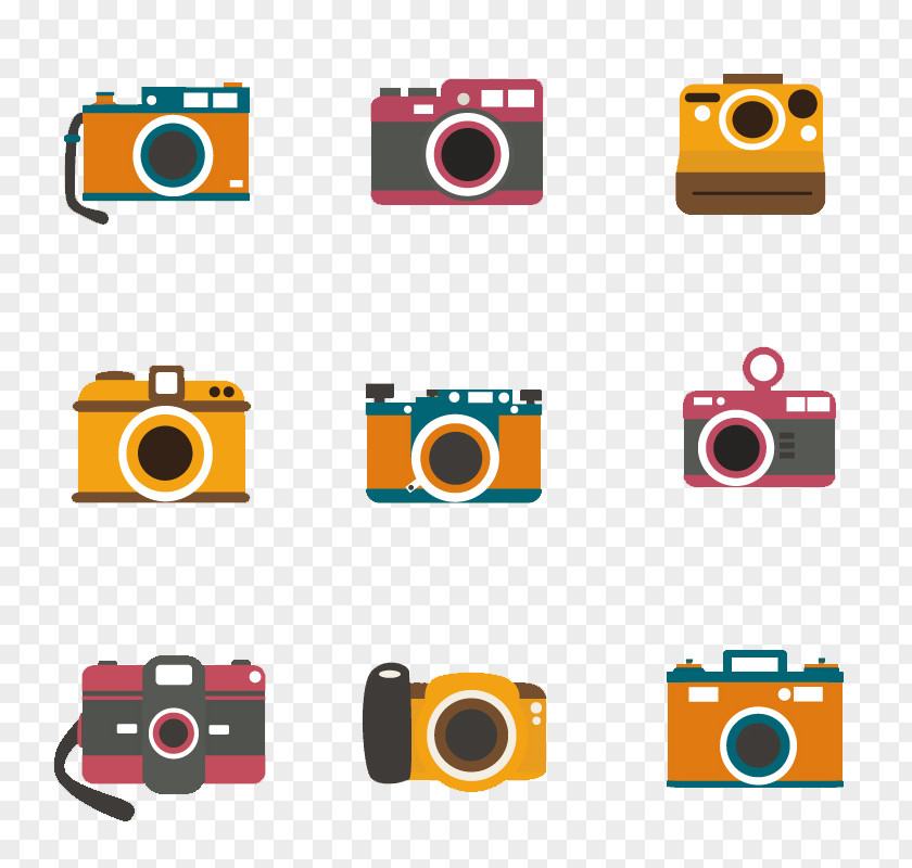 Retro Camera Color Photography Image PNG