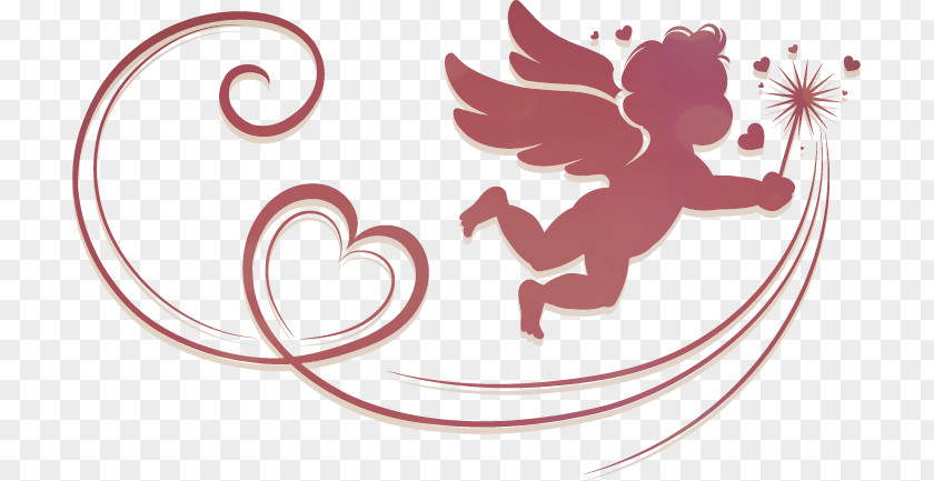 Vector Love Cupid Painted Paper Adhesive Partition Wall Window Room PNG