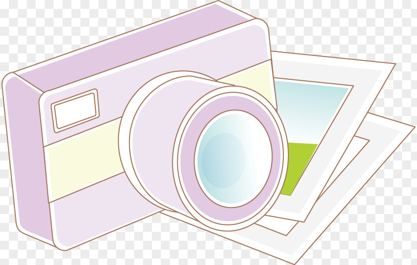 Cartoon Camera Purple Font PNG