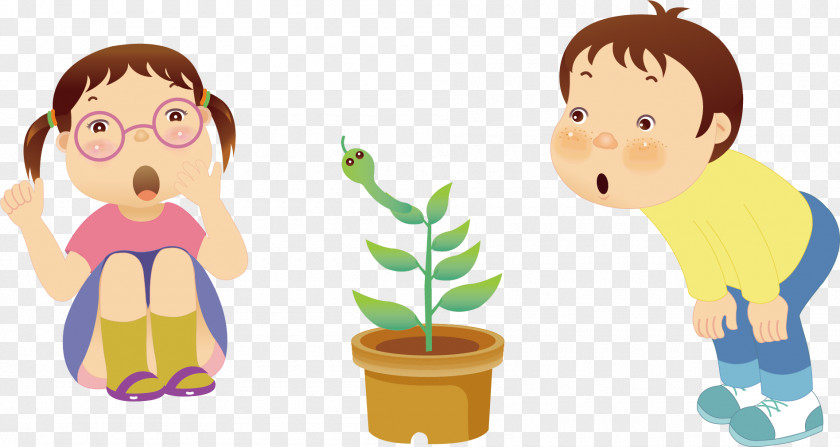 Children Planted Child Cartoon Illustrator Illustration PNG