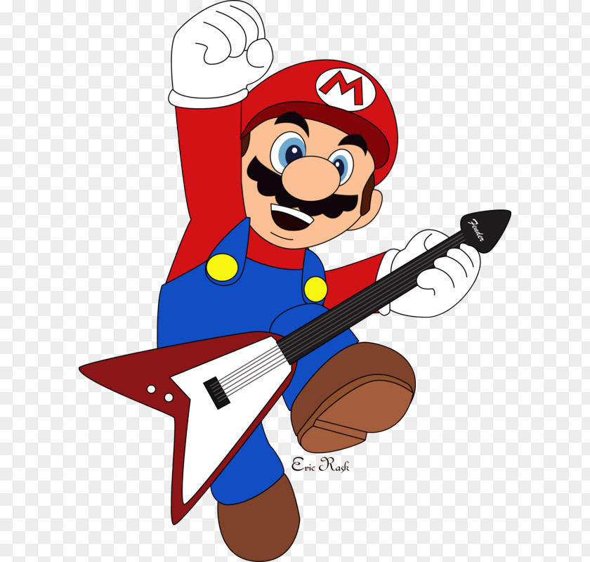 Mario Bros Bros. Princess Daisy Guitar Video Game PNG