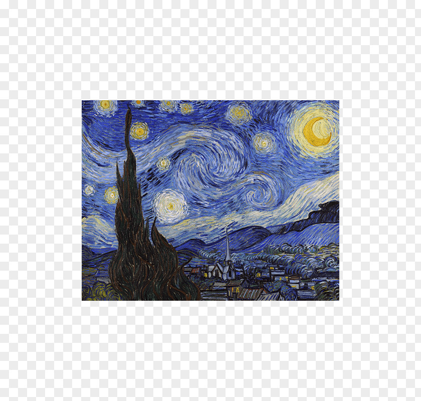 Painting The Starry Night Over Rhône Van Gogh Self-portrait Art PNG