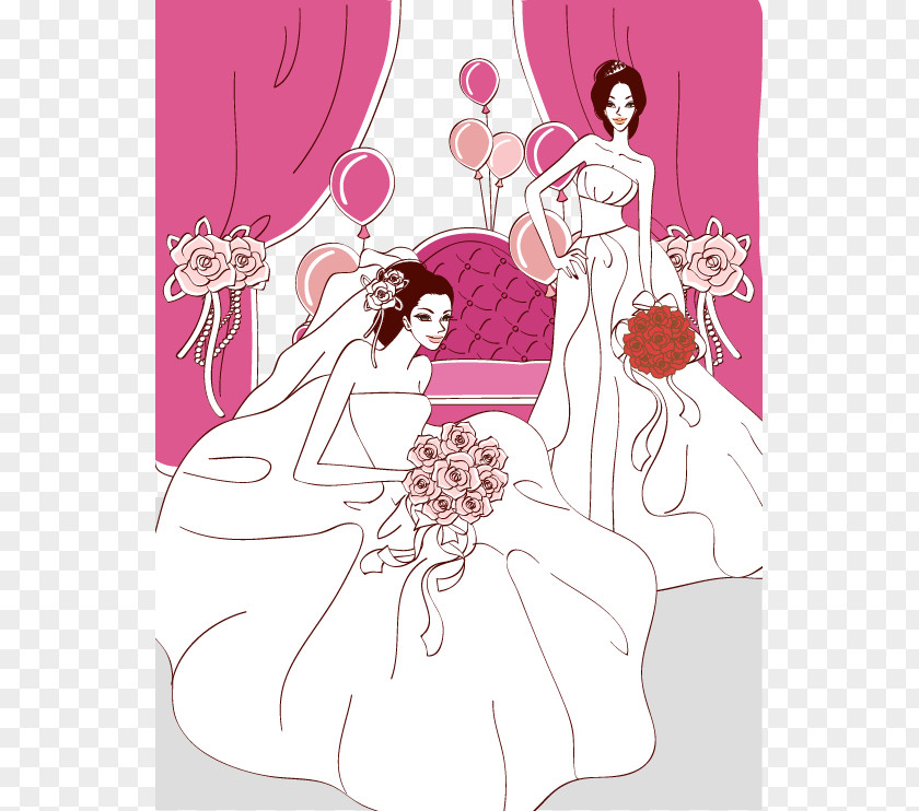 Vector Wedding Curtain PNG