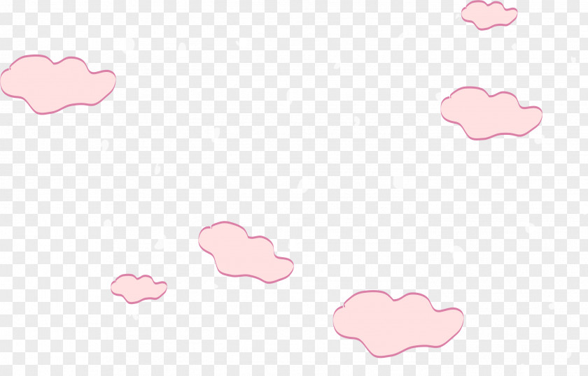 Clouds Heart Petal Area Pattern PNG