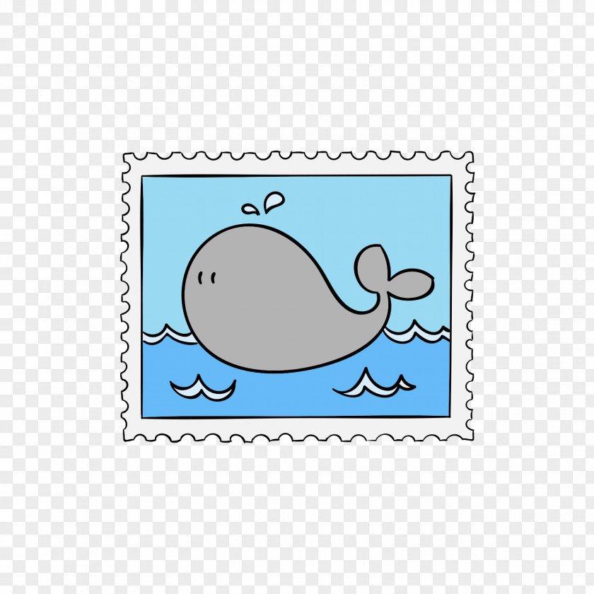 Gray Whale Stamps Sailboat Clip Art PNG