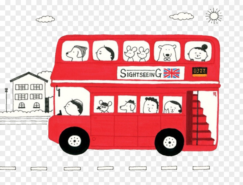 Red Bus AEC Routemaster Double-decker London Illustration PNG