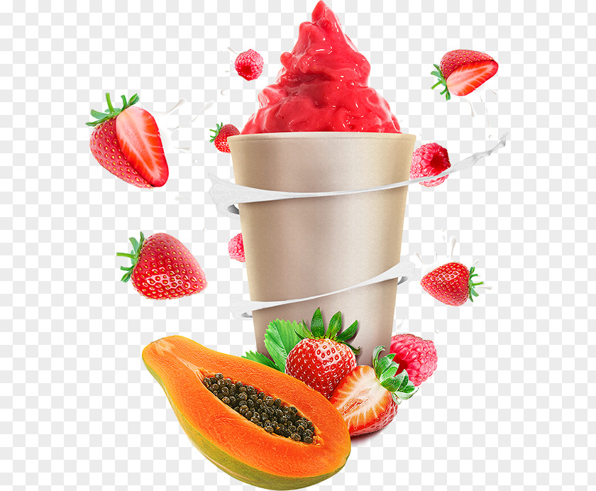 Strawberry Smoothie Frozen Yogurt Ice Cream Baobing PNG