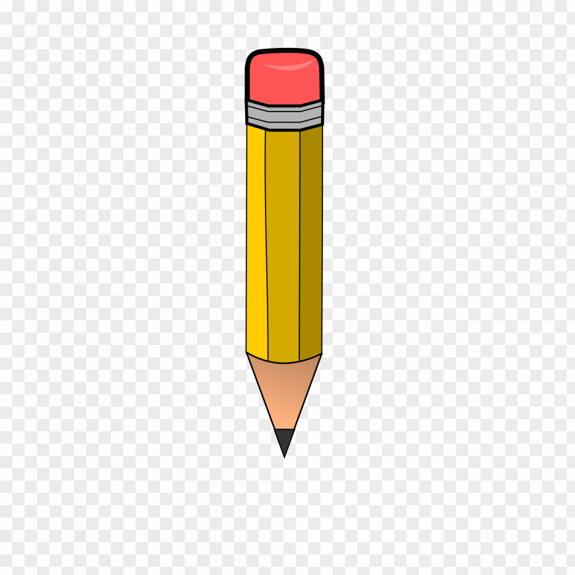 Big Pencil Cliparts Yellow Angle Pattern PNG