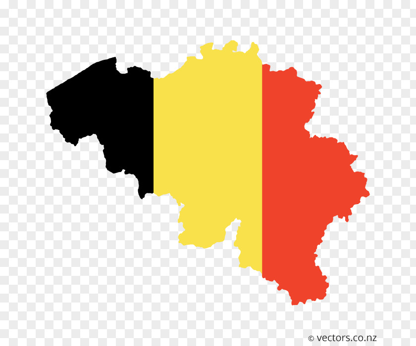 Editable Background Flag Of Belgium Vector Map PNG