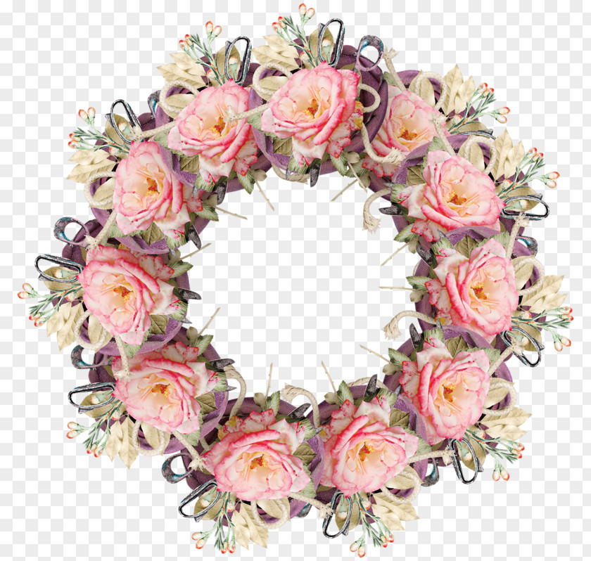Floral Wreath Flower Garden Roses PNG