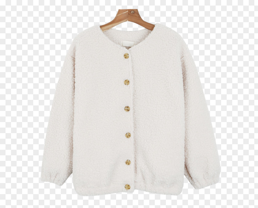 Jacket Cardigan Sleeve Button Neck PNG