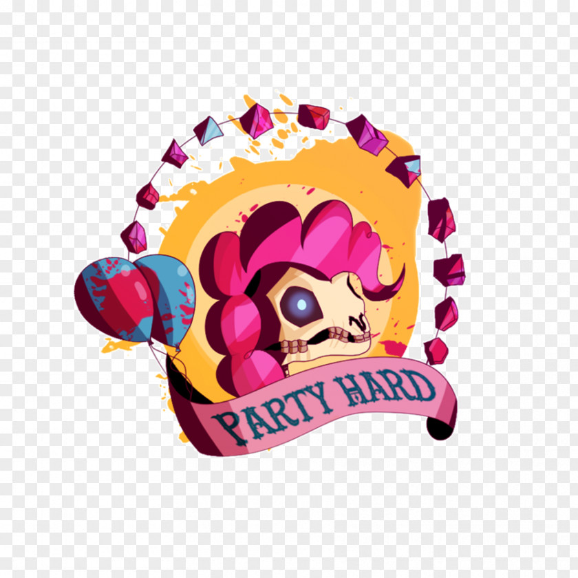 Party Hard Pink M Font PNG