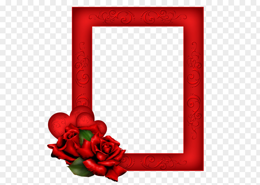 Red Rose Border Picture Frames Clip Art PNG