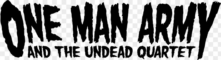 Undead One Man Army And The Quartet Logo Graphic Design Black White PNG
