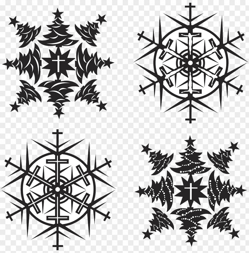 Christmas Snowflake Pattern PNG
