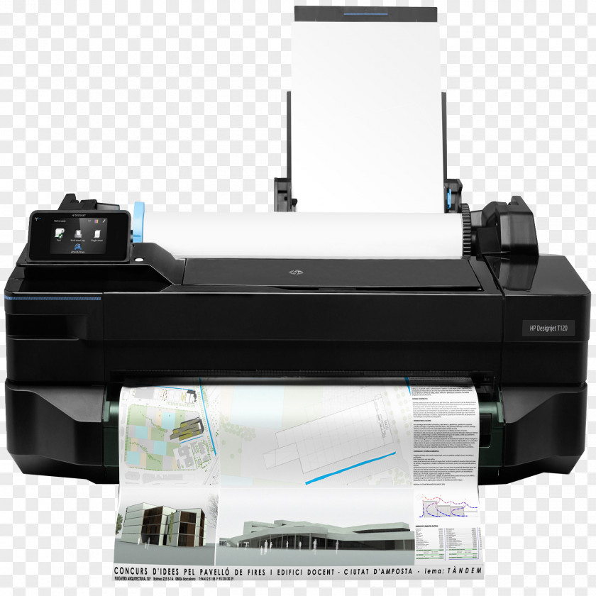 Hewlett-packard Hewlett-Packard Wide-format Printer HP DesignJet T120 Inkjet Printing PNG