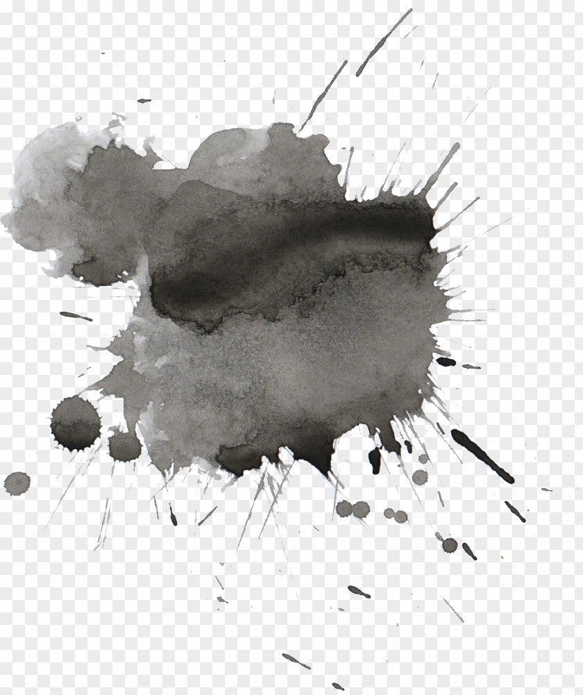Watercolour Watercolor Painting Drawing Black And White Ink PNG