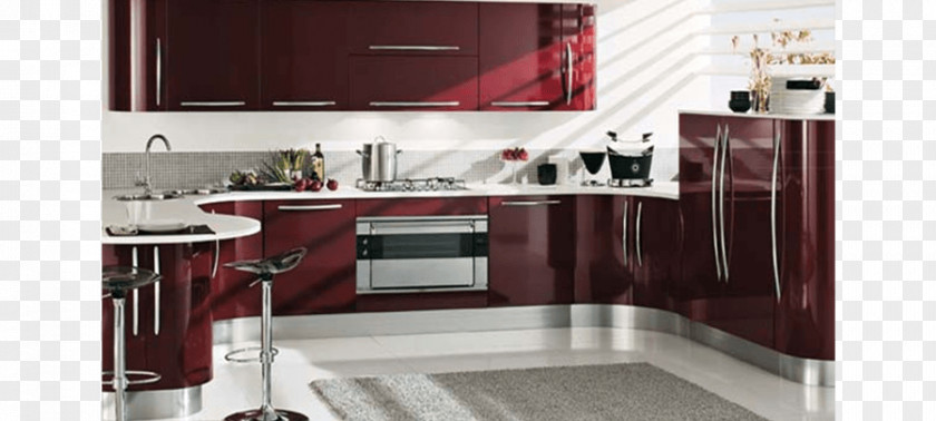 Modular Kitchen Cabinet Cabinetry Furniture Burgundy PNG