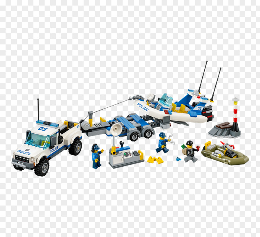 Lego Town LEGO 60045 City Police Patrol 60129 Boat 60044 Mobile Unit PNG