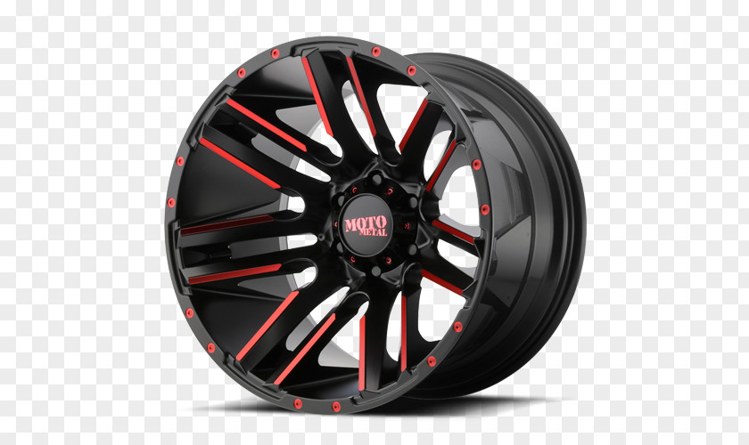 Moto Metal Wheels MO978 Razor Machined MOTO METAL RAZOR Satin Black W/ Red Clear Coat Rim Custom Wheel PNG