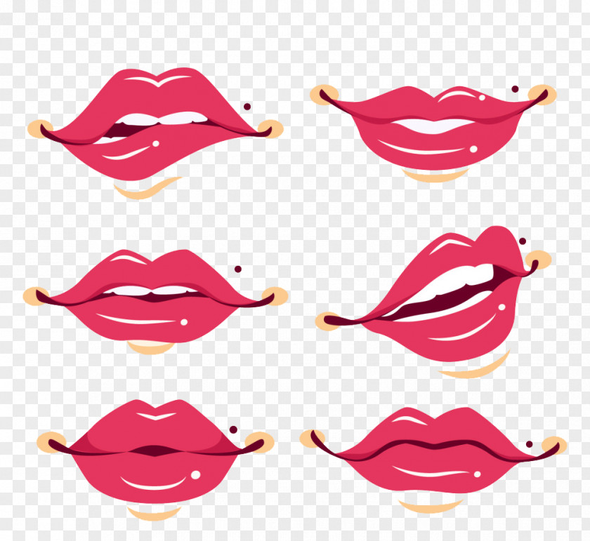 Big Red Lips Lip Euclidean Vector Mouth PNG