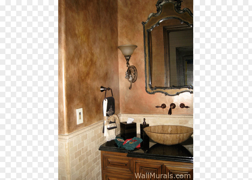 Hand-painted Living Room Faux Painting Wall Bathroom PNG