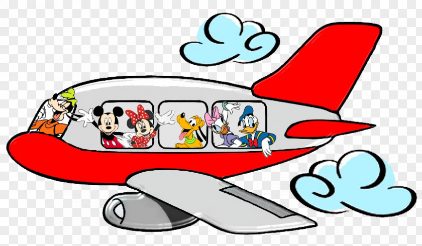 Plane Mickey Mouse Minnie Airplane The Walt Disney Company Clip Art PNG