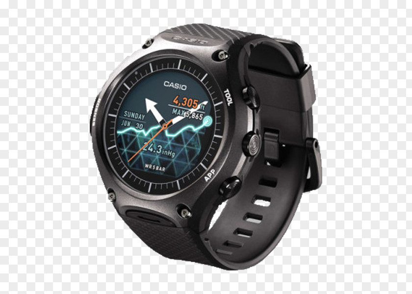 Smart Watch Smartwatch Casio Pro Trek Wear OS PNG
