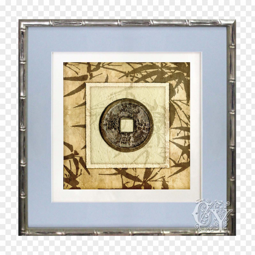 Bamboo Frame Metal Coins Ancient Murals Picture Frames Download PNG