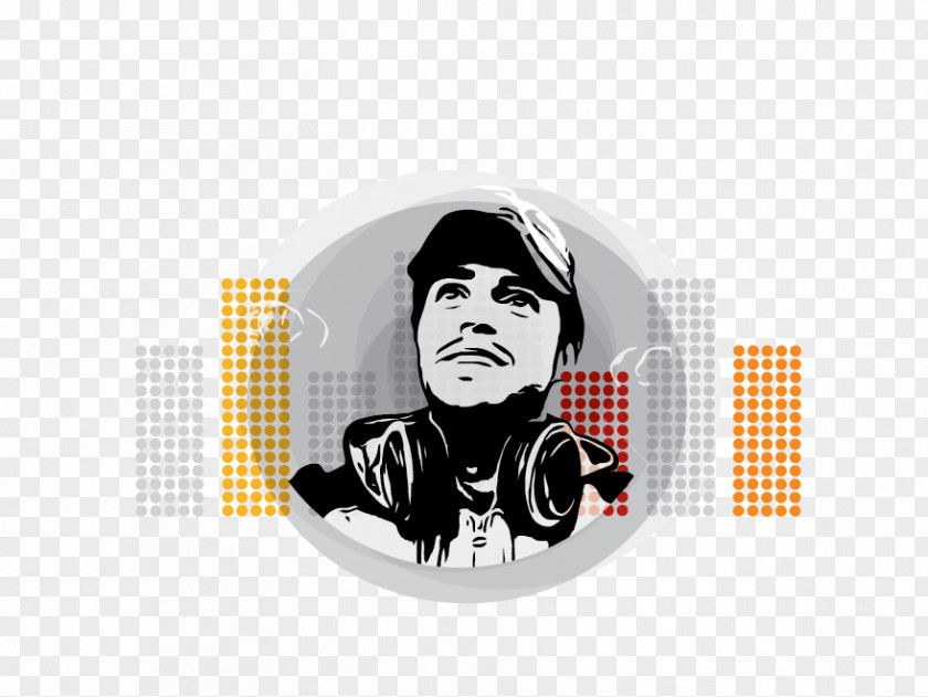 Design Logo Disc Jockey Template PNG