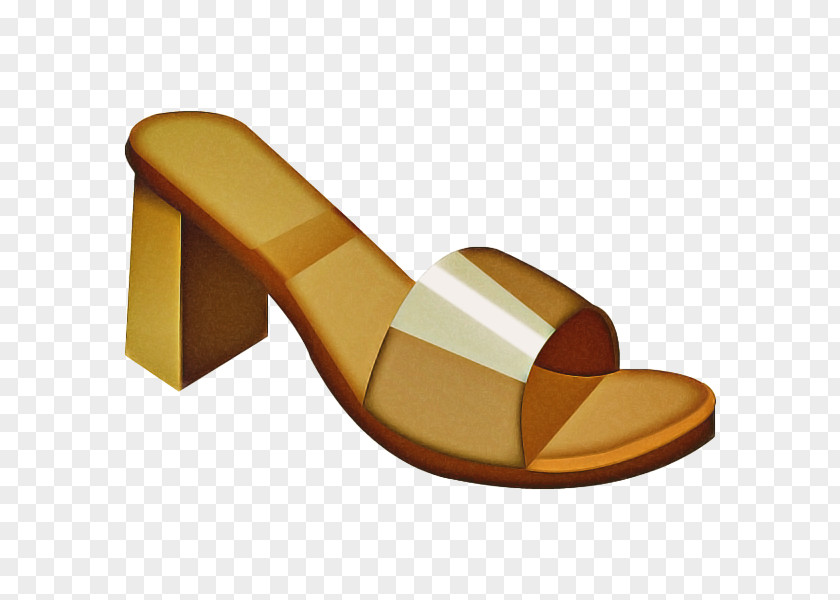 Leather Slipper Footwear Sandal Tan Brown Yellow PNG