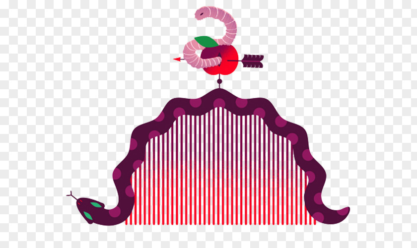 Pink Snake Comb Drawing Cartoon PNG