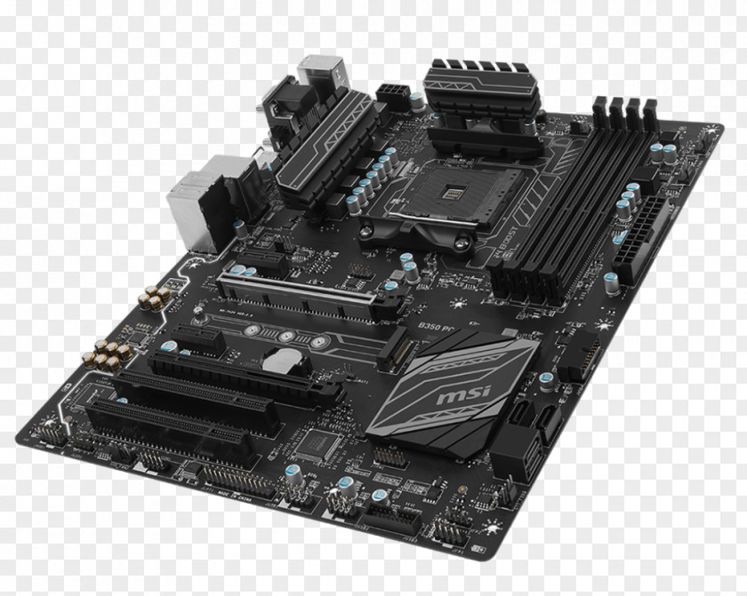 Socket AM4 ATX MSI B350 PC MATE Motherboard CPU PNG