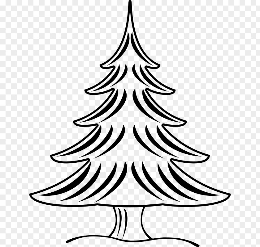 American Larch Christmas Eve Tree Line Drawing PNG