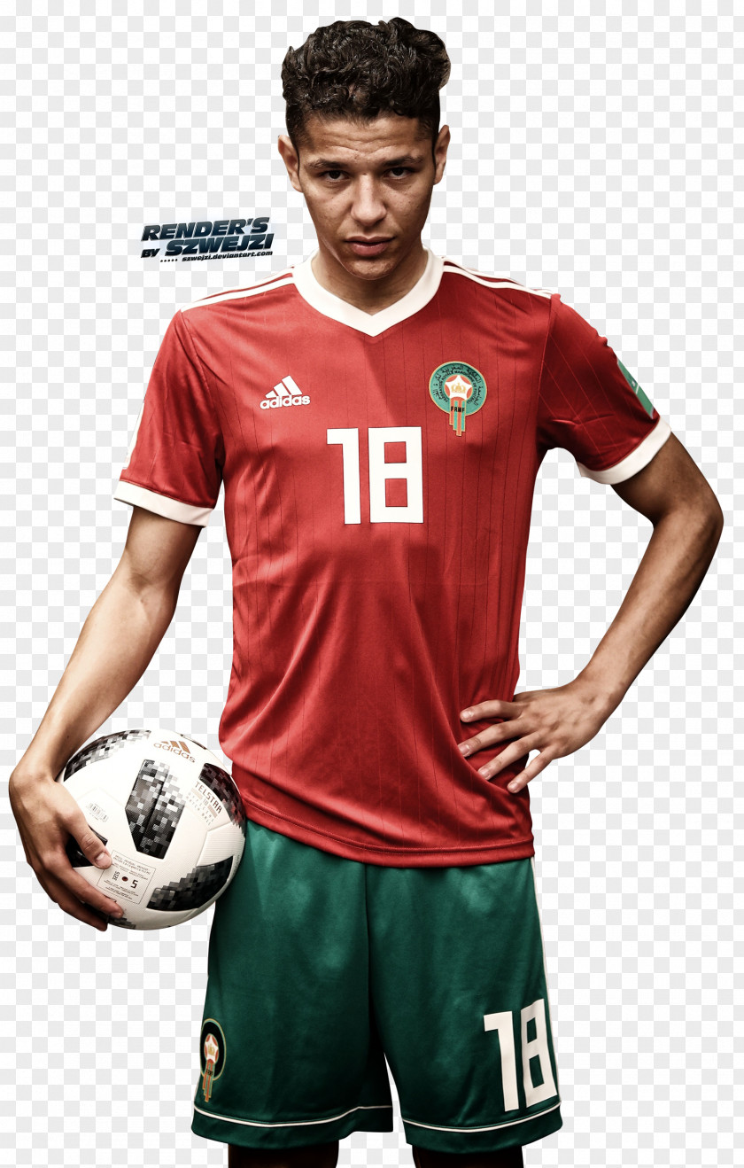 Football Amine Harit Morocco National Team 2018 World Cup PNG