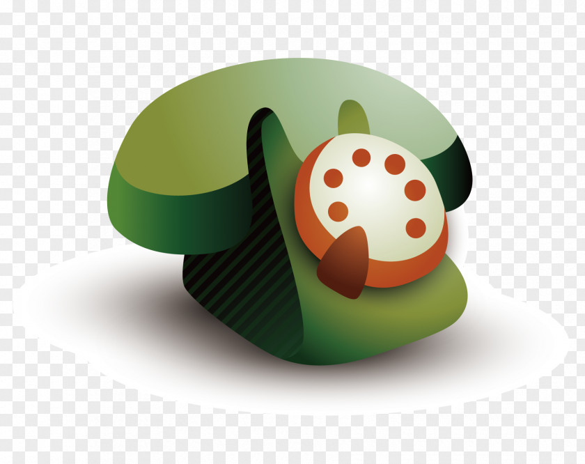 Green Phone Cartoon Icon PNG