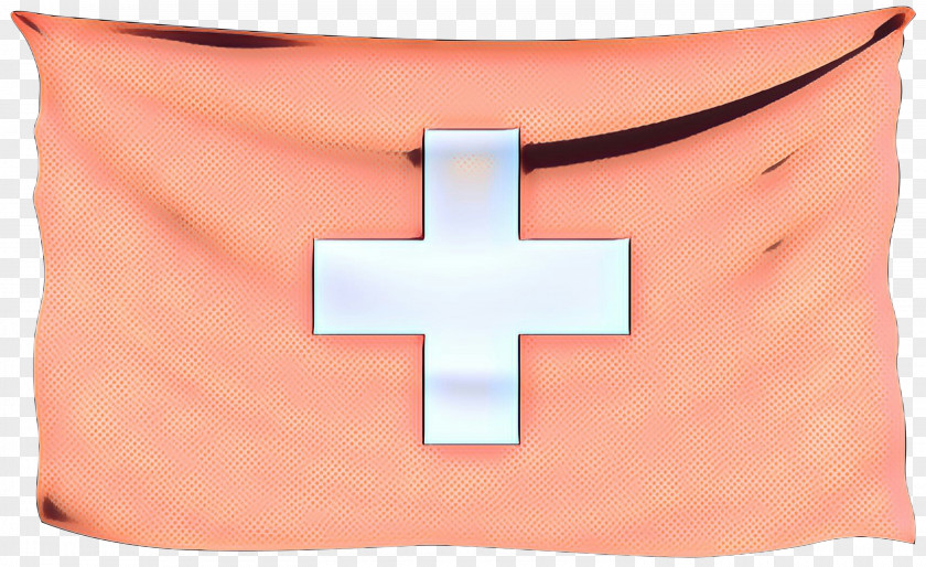 Peach Cross Red Background PNG