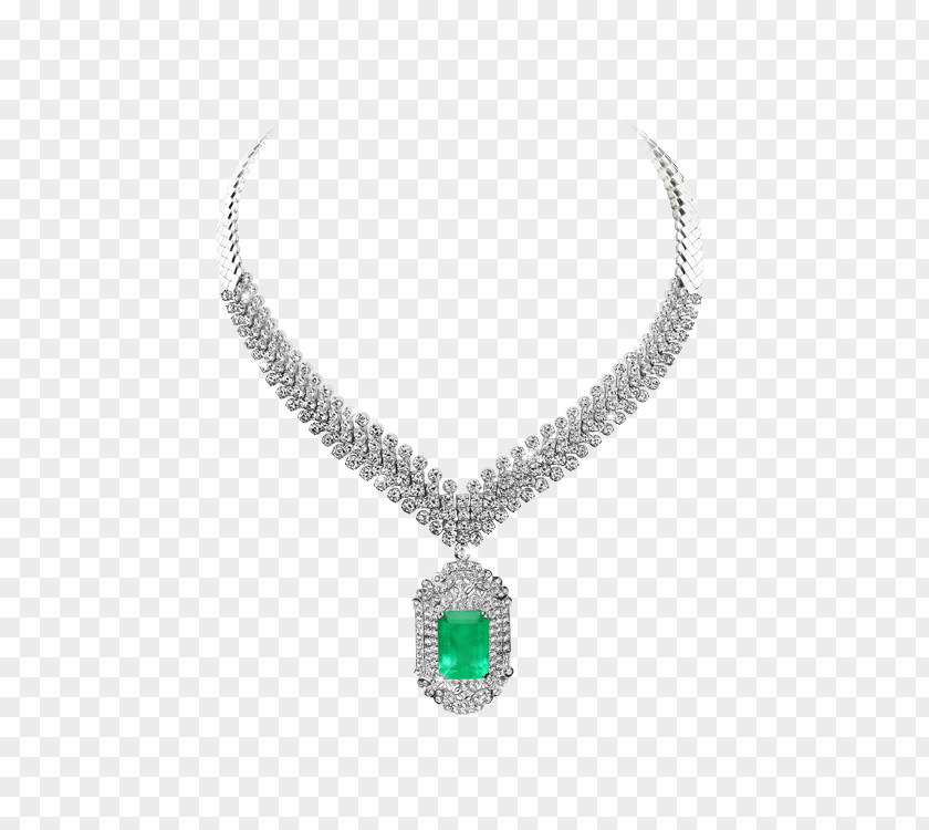 Emerald Necklace Gemstone Diamond Jewellery PNG