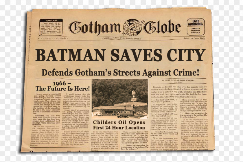 Globe Newspaper Gotham PNG