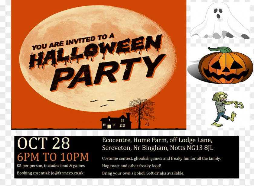Halloween Flyer Pumpkin The Swan Tarporley Jack-o'-lantern Party PNG