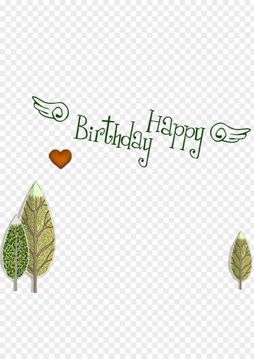 Hand Painted Birthday Card PNG