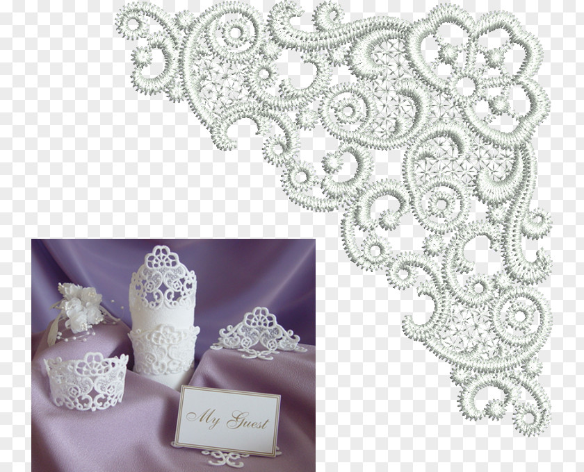 Lace Textile Machine Embroidery PNG