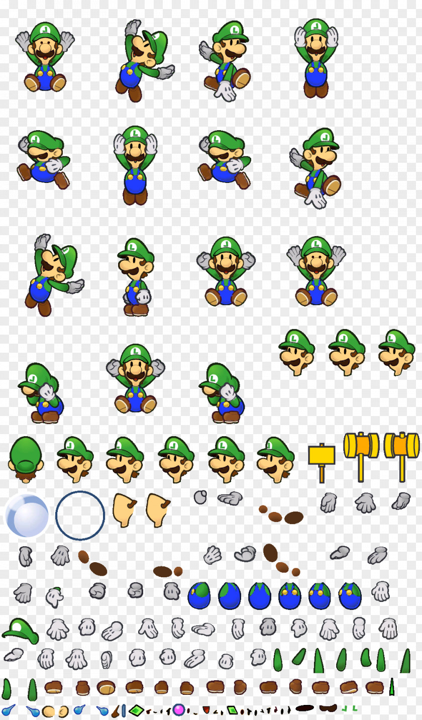 Luigi Emoticon Line Font PNG