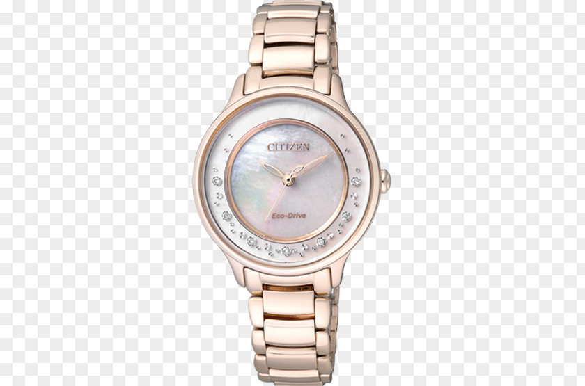 Citizen Watch Rose Gold Female Table Holdings Eco-Drive Diamond Jewellery PNG