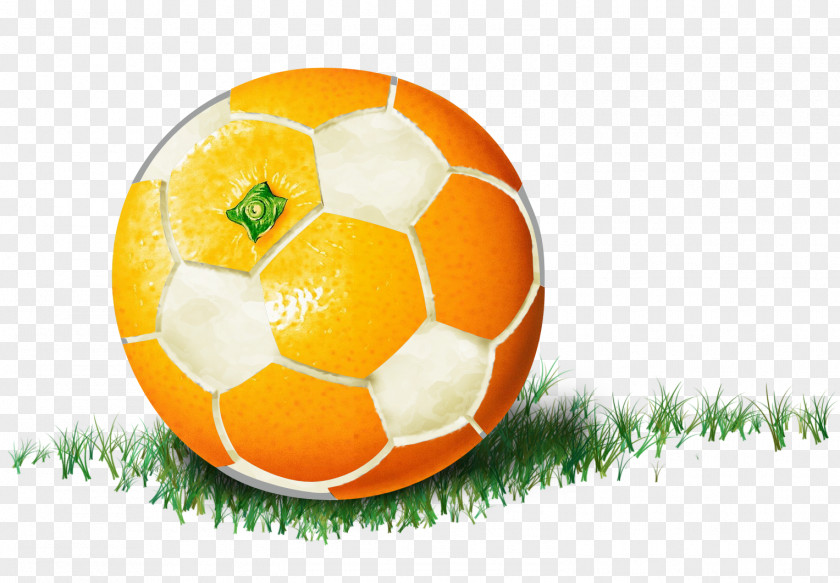 Creative Orange Soccer Football Creativity PNG