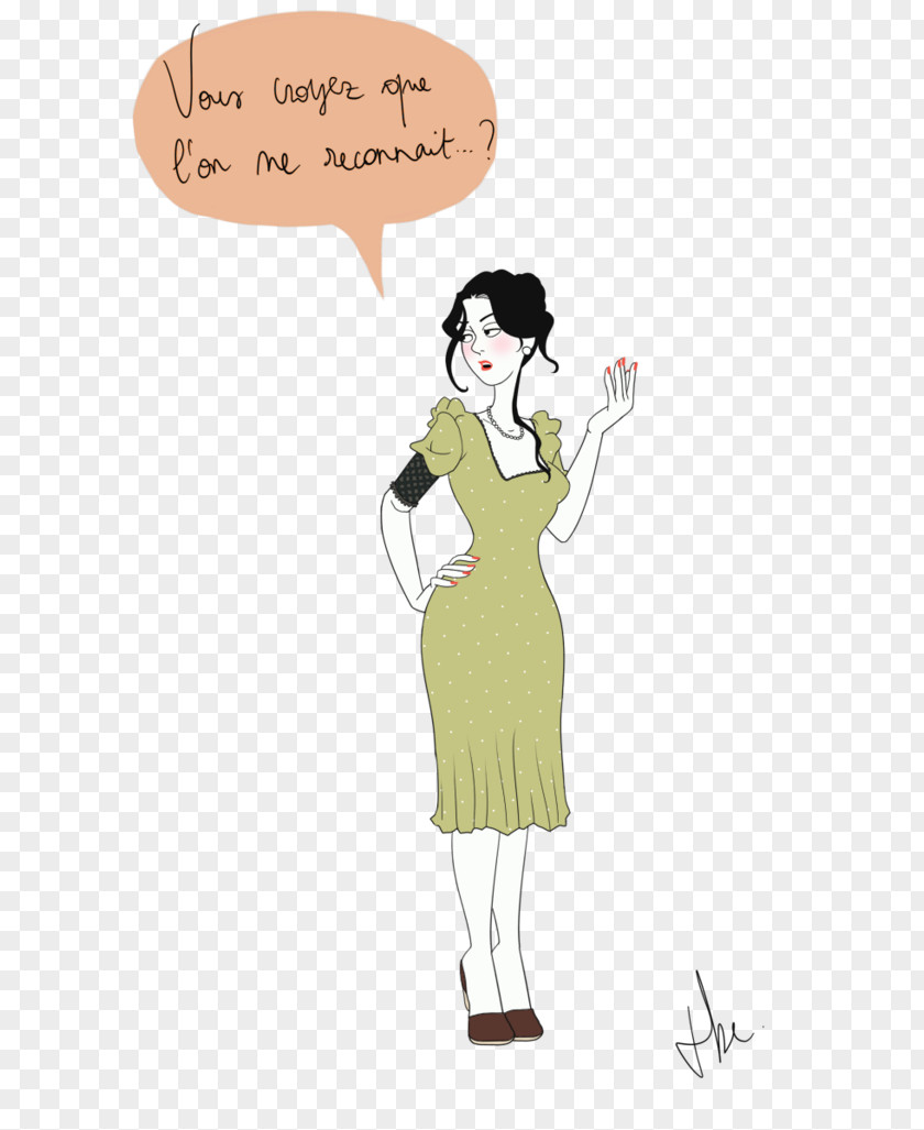I Believe You Speak French Dress Woman Clothing Fashion Illustration PNG