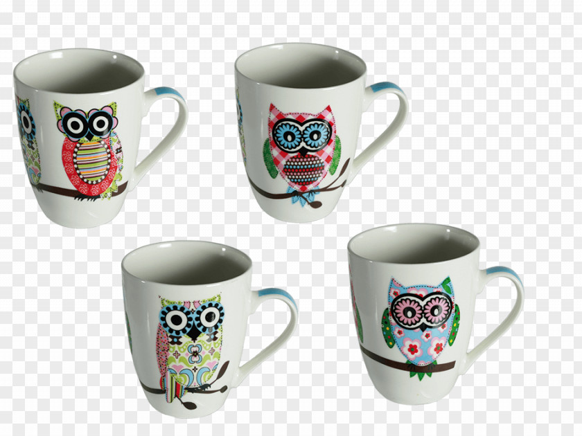 Owl Coffee Cup Mug Ceramic PNG
