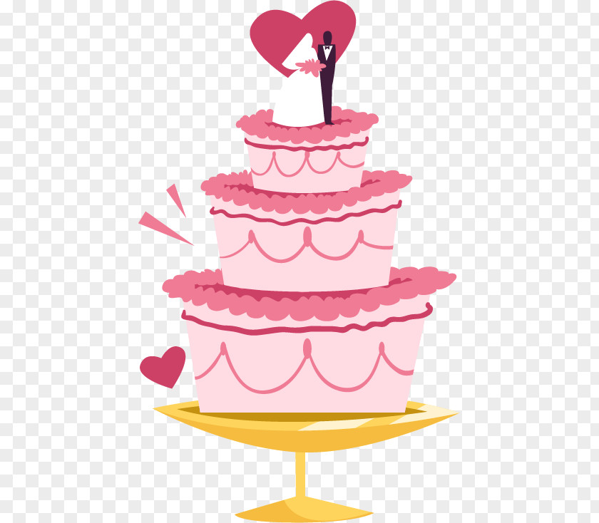 Vector Wedding Cake Royal Icing Sugar Layer Torte PNG